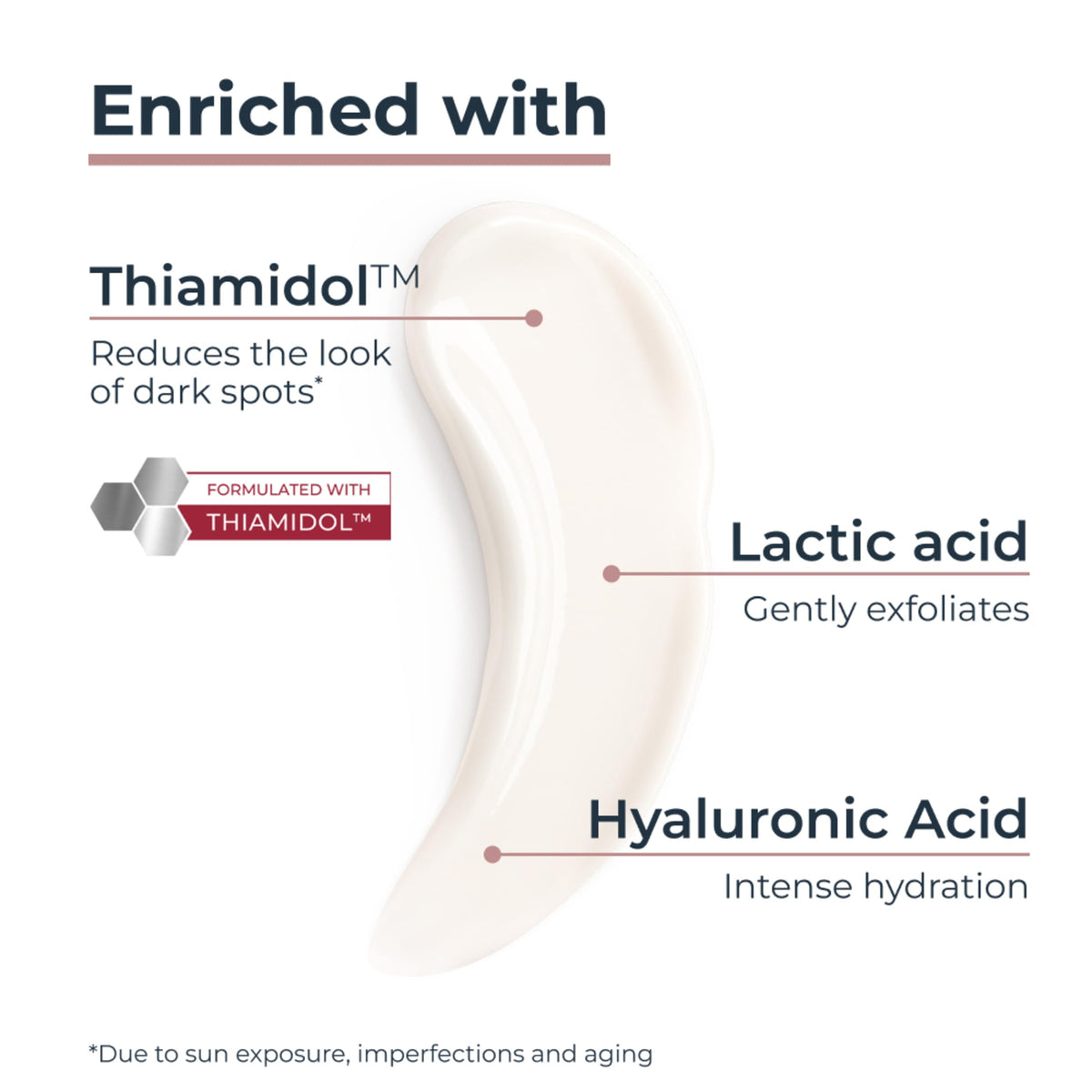 Eucerin Radiant Tone label close-up displaying key claims and ingredient transparency benefit
