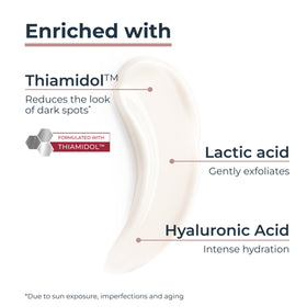 Eucerin Radiant Tone label close-up displaying key claims and ingredient transparency benefit