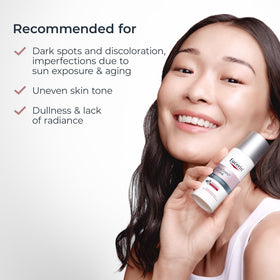 Nightstand setting with Eucerin cream illustrating easy nightly routine benefit