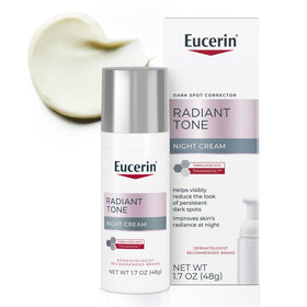 Eucerin bottle front view showing product and clear branding benefit