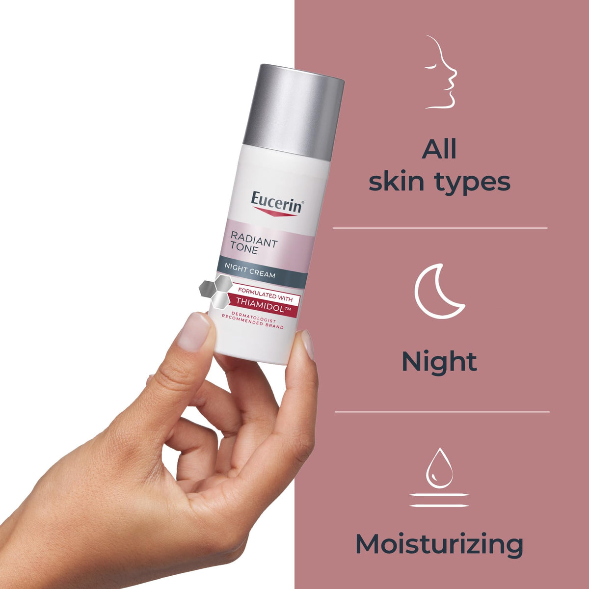 Visual of Thiamidol ingredient concept emphasizing Eucerin targeted action benefit
