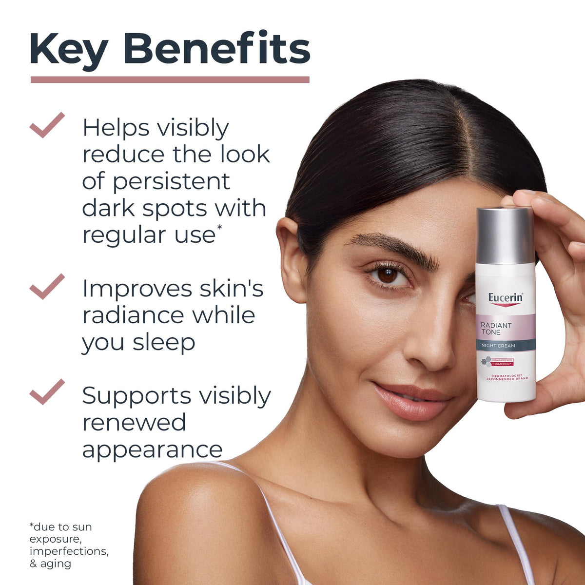 Close-up of cream texture showing Eucerin smooth hydration and absorption
