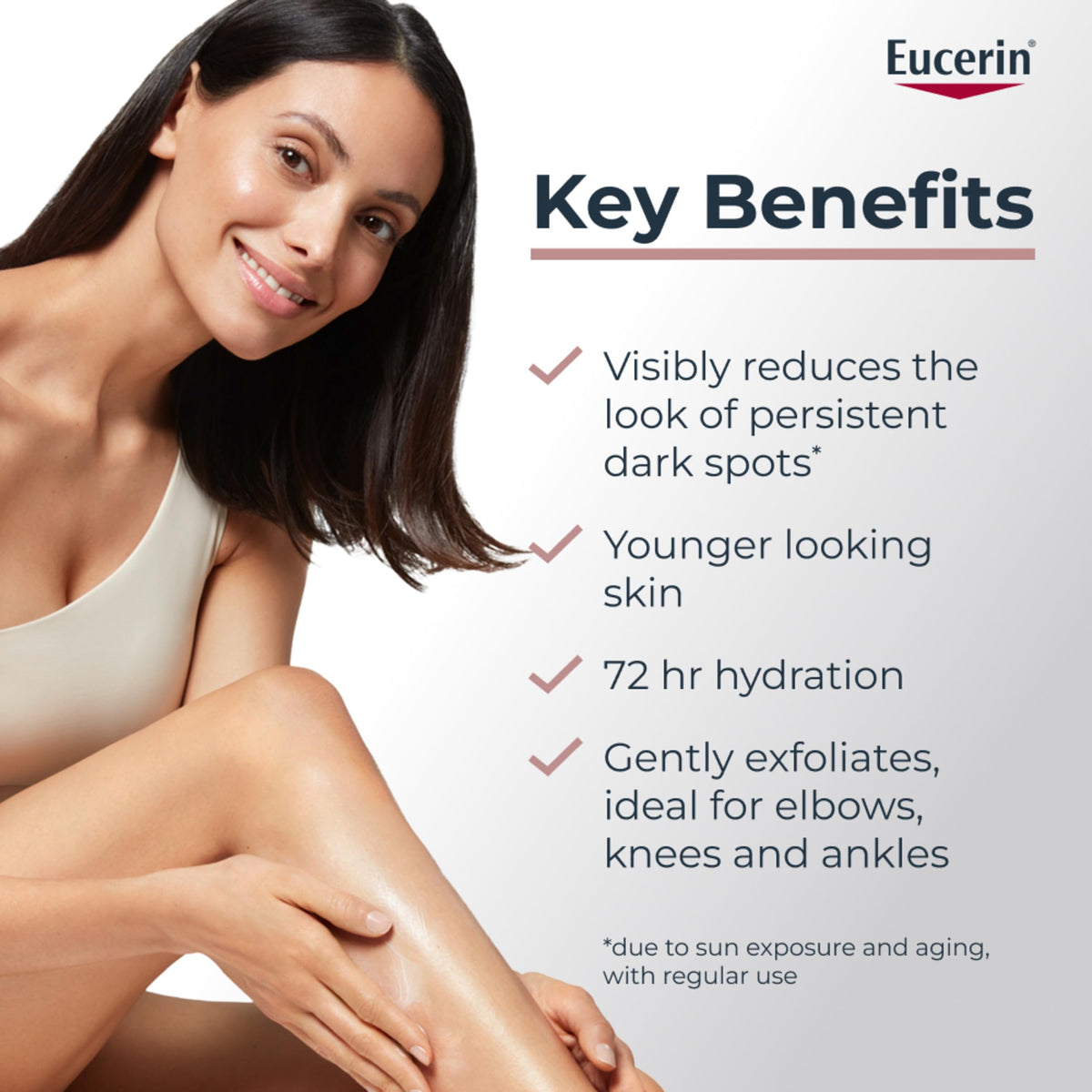 Eucerin Radiant Tone cream texture close-up showing rich absorbent finish benefit