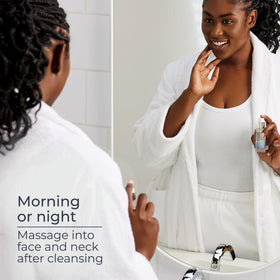 Eucerin label close-up highlighting hyaluronic acid concentration benefits