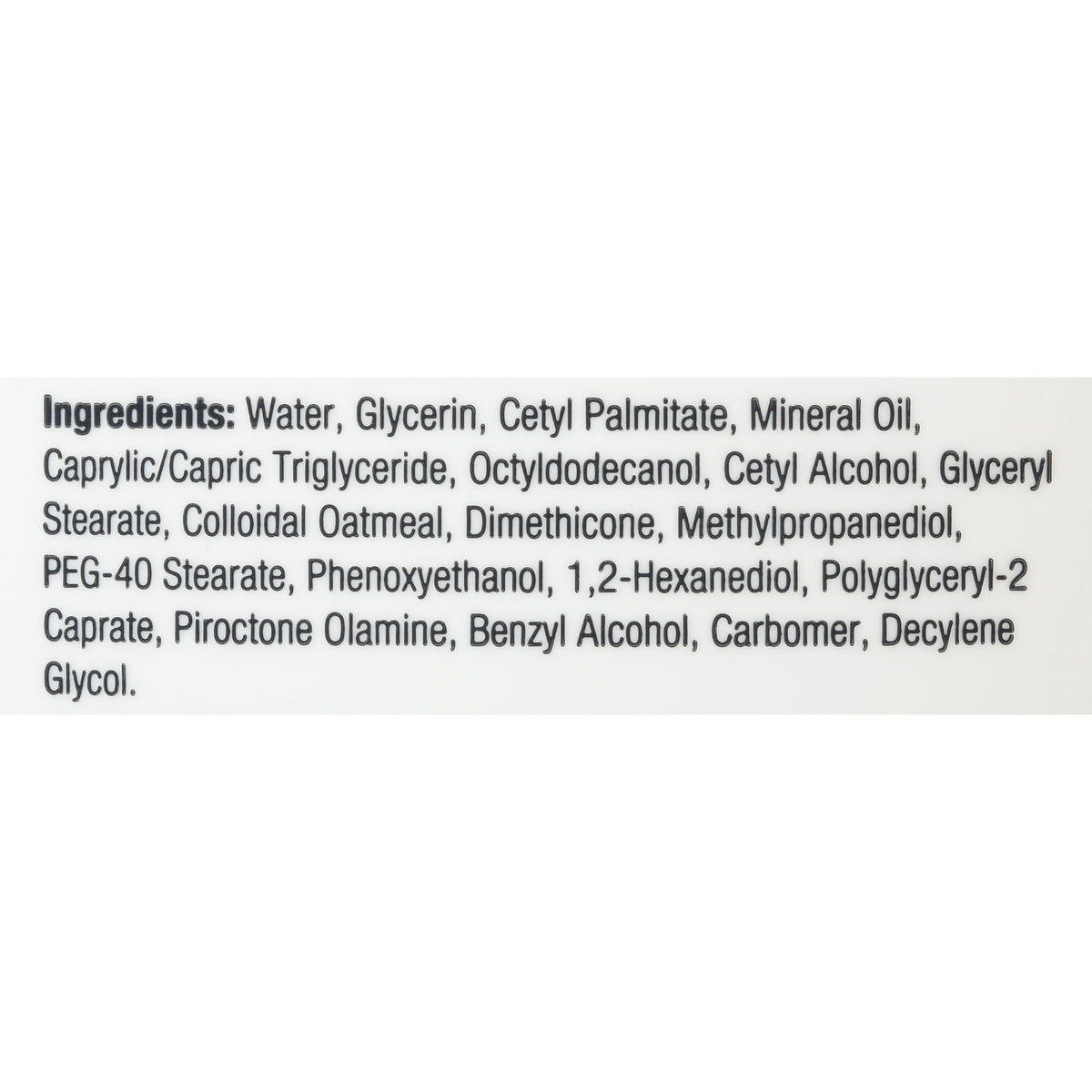 Back label of Eucerin showing ingredients and usage instructions clearly