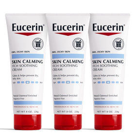 Eucerin Skin Calming Cream front tube showing label and size benefits