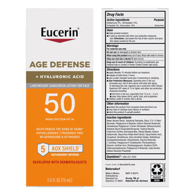 Eucerin sunscreen on cheek in sunlight showing non-greasy protection