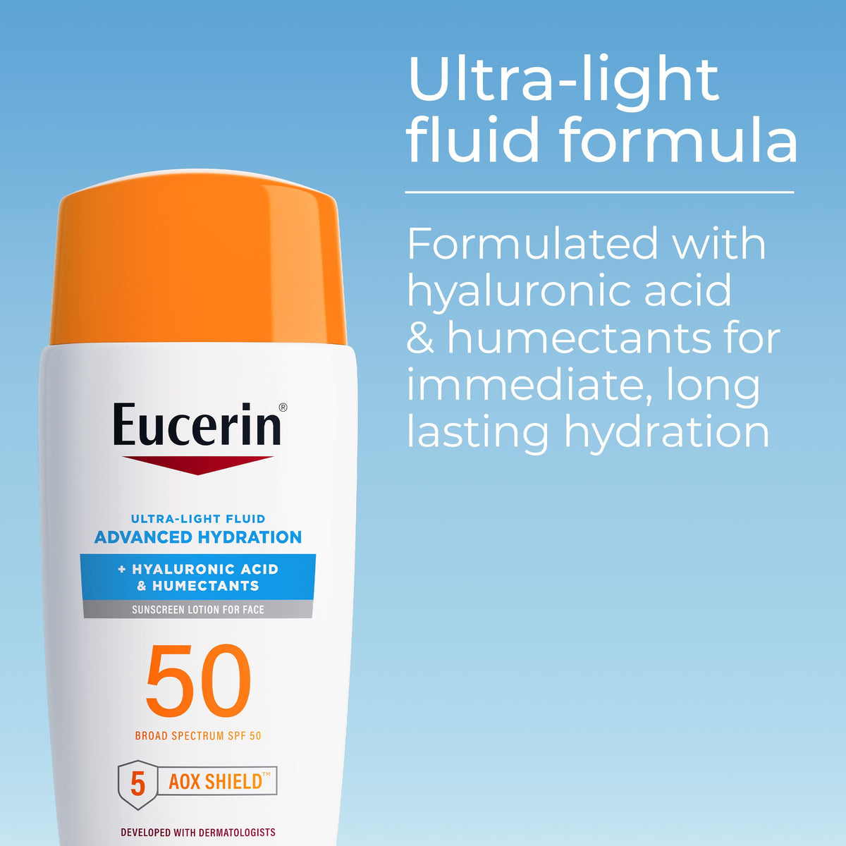 Eucerin pump and cap detail highlighting easy dispensing