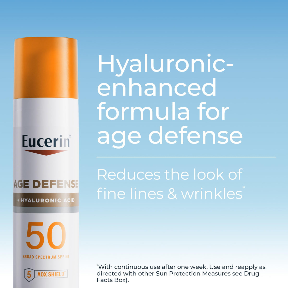 Eucerin lotion texture close-up highlighting lightweight absorption