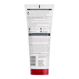 Eucerin cream texture swipe showing smooth, fast-absorbing formula