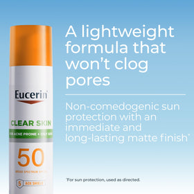 Eucerin lotion texture close-up illustrating lightweight, quick-absorbing feel