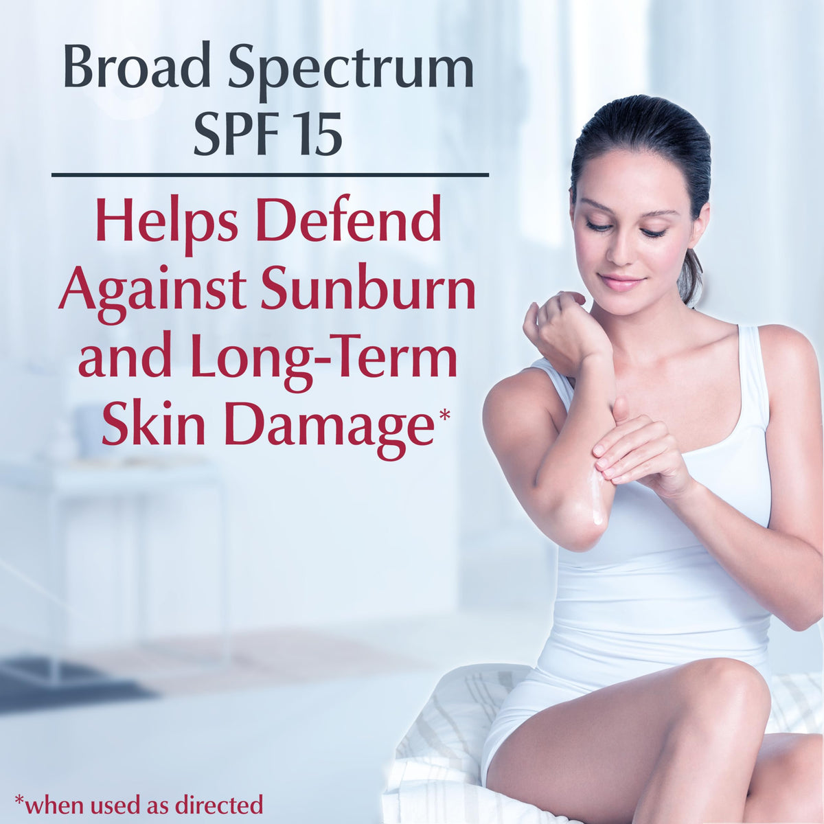 Eucerin three bottles pack illustrating supply convenience benefit