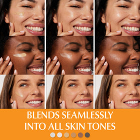 Eucerin applied on hand demonstrating sheer tint and blendability
