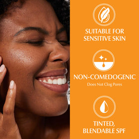 Back label of Eucerin listing zinc oxide and antioxidant complex