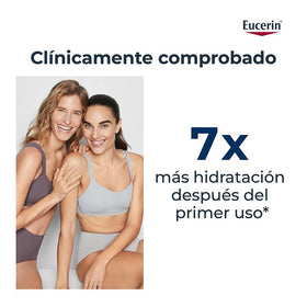Eucerin bottle staged in bathroom for lifestyle convenience and daily use