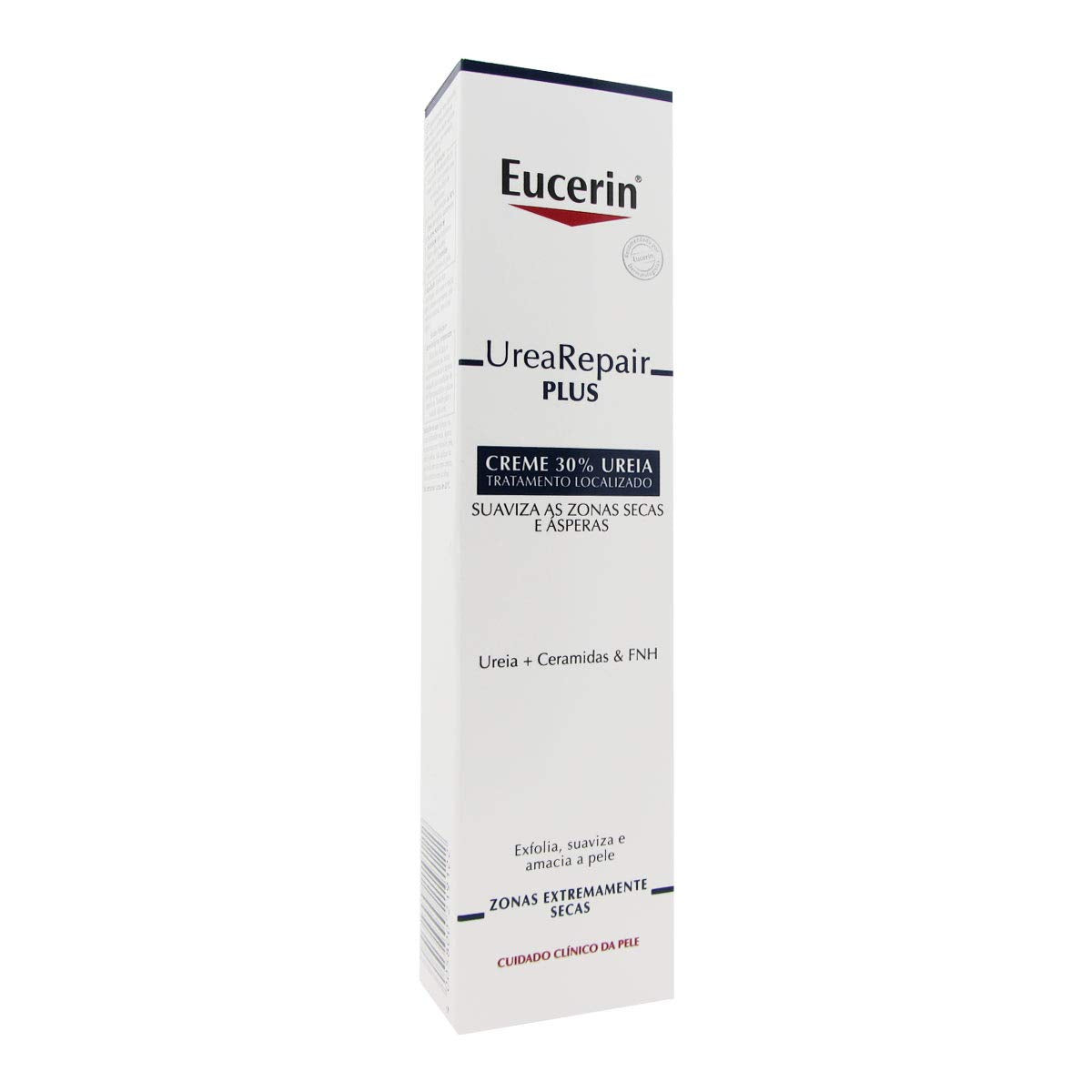Eucerin cream texture close-up illustrating smooth spreadability and fast absorption