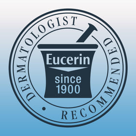 Eucerin usage demonstration on face, illustrating gentle massage and effective removal