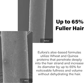 Foamy lather texture of Eufora shampoo demonstrating gentle, effective cleansing