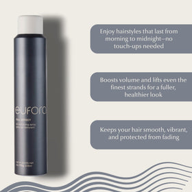 Eufora close-up on hair strands showing texture enhancement and lift