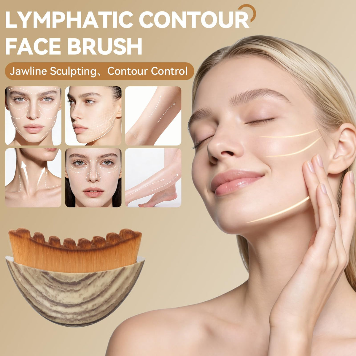 EULOGIST brush used under eye to reduce morning puffiness and brighten appearance