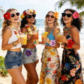 Eunhdet worn behind ear at beach demonstrating instant tropical styling