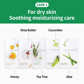 EUNYUL ingredient array flatlay of botanicals showing natural ingredient benefits