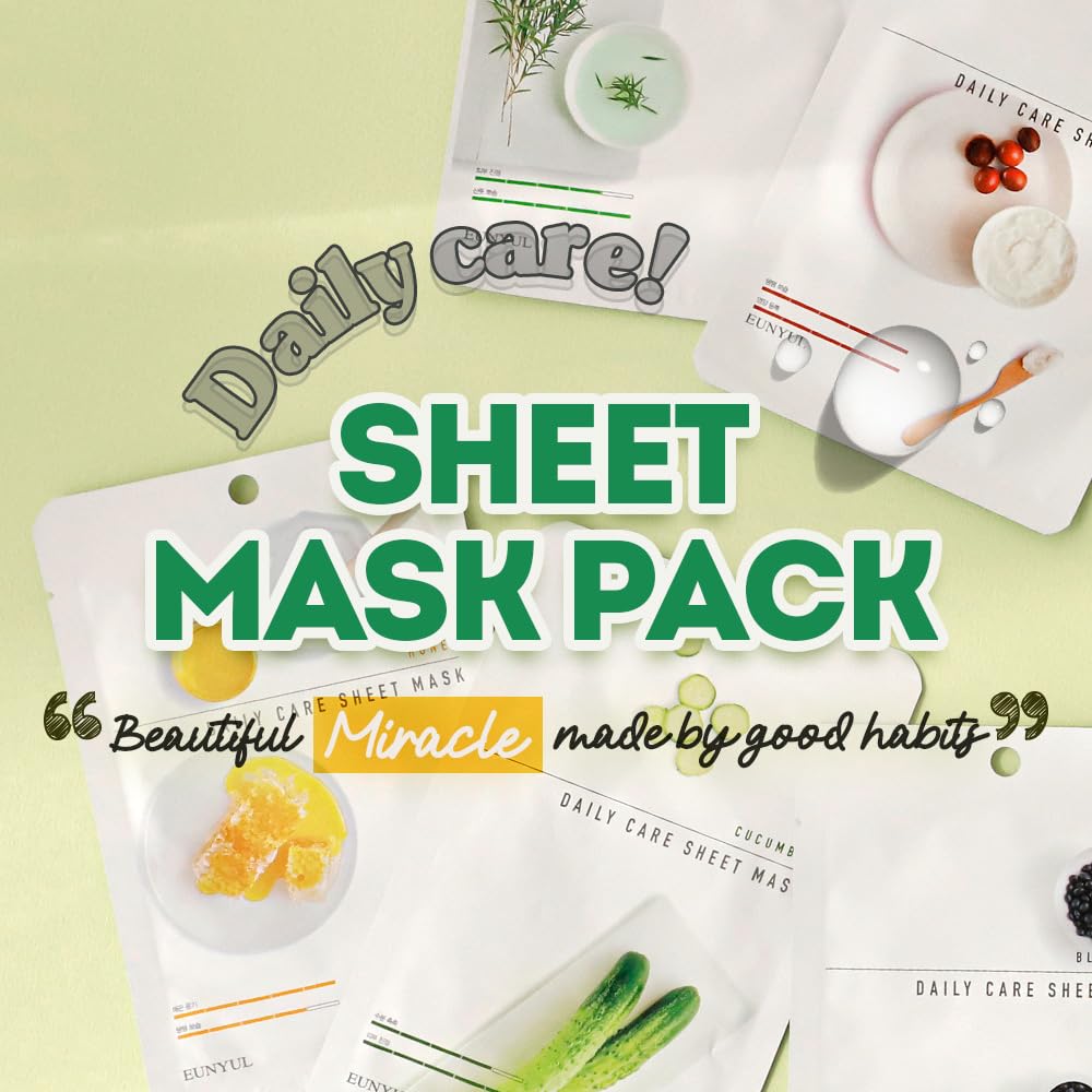 EUNYUL single sheet mask close-up showing thin sheet and fit advantage