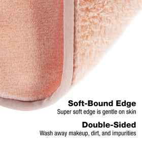 Eurow cloth removing mascara with water showing effective gentle makeup removal