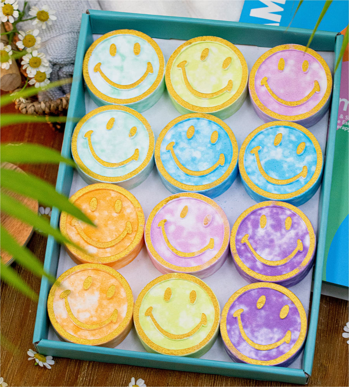 EUSEMIA front packaging showing all 12 shower steamers and labels for gifting benefit