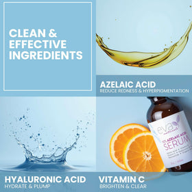 Eva Naturals applying serum to cheek demonstrating layering with moisturizer benefit