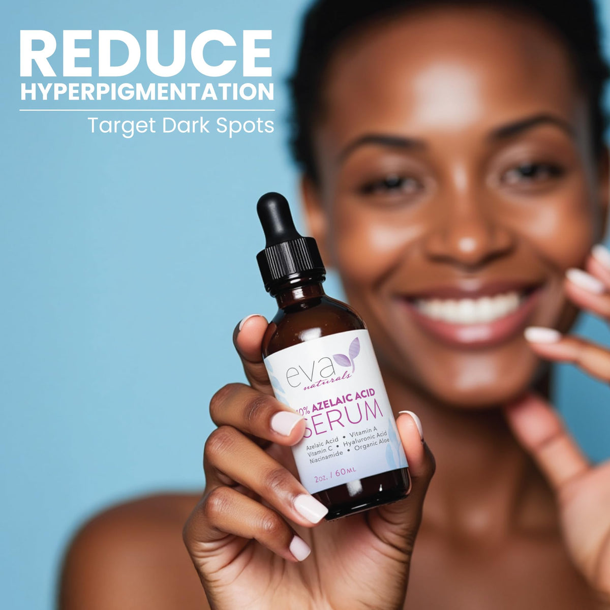 Eva Naturals serum layered under moisturizer showing compatibility and no pilling