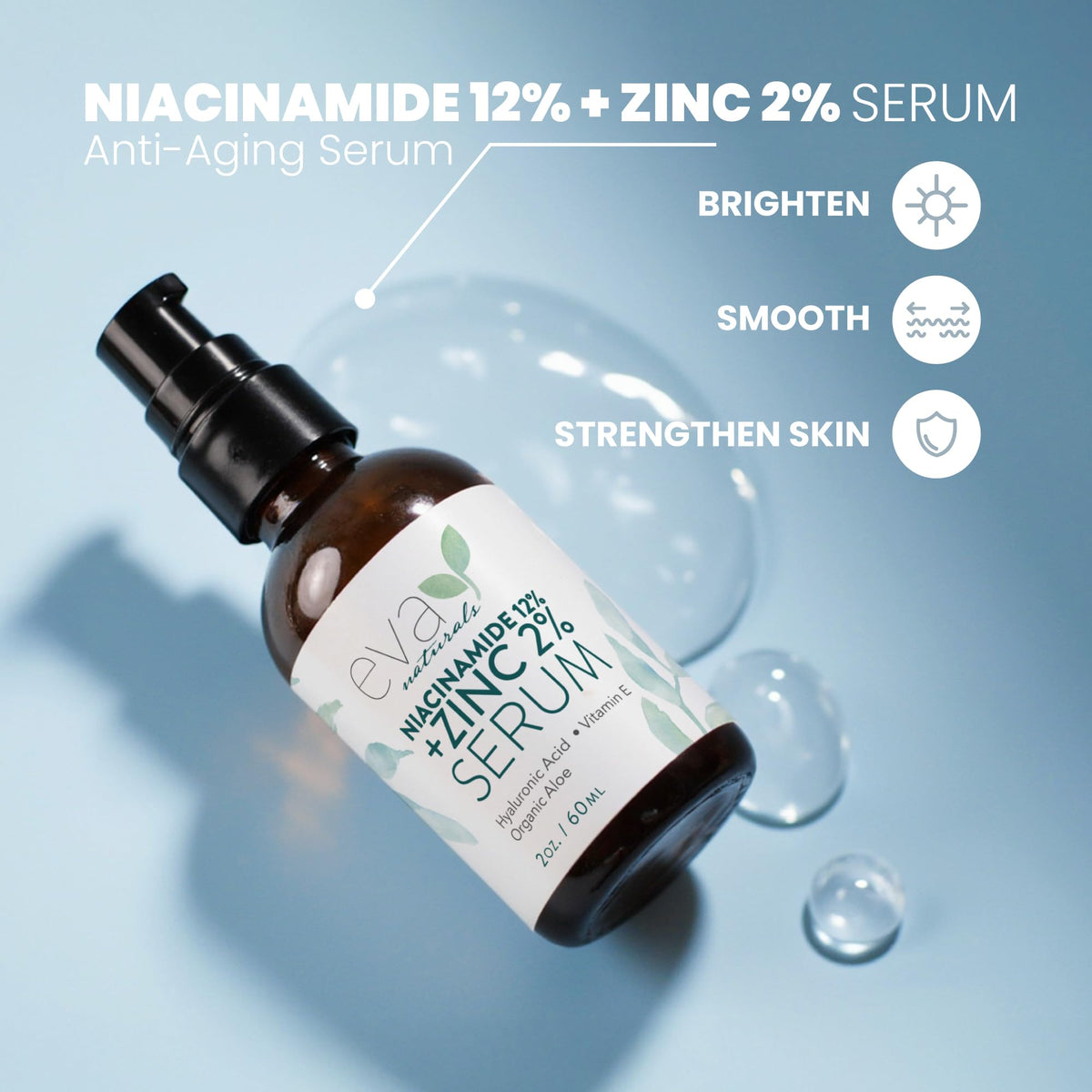 Eva Naturals dropper dispensing serum texture for precise application