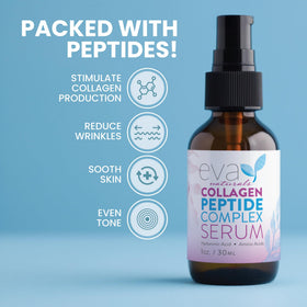 Eva Naturals dropper releasing serum highlighting smooth hydrating texture