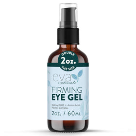 Eva Naturals front packaging showing eye gel tube and clear benefits