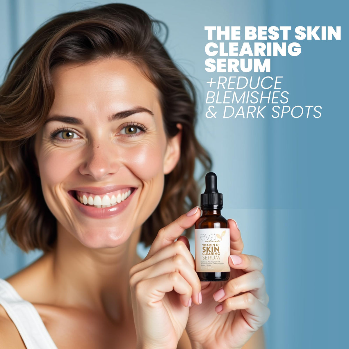 Eva Naturals botanical elements with serum, highlights plant extracts and calming benefit