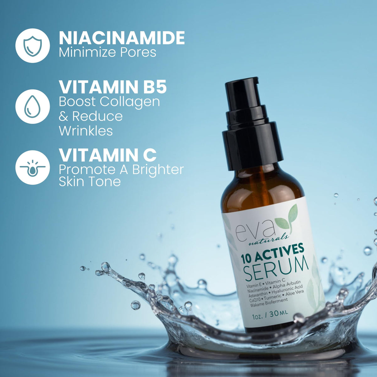 Eva Naturals label detail emphasizing ingredient list and formulation transparency