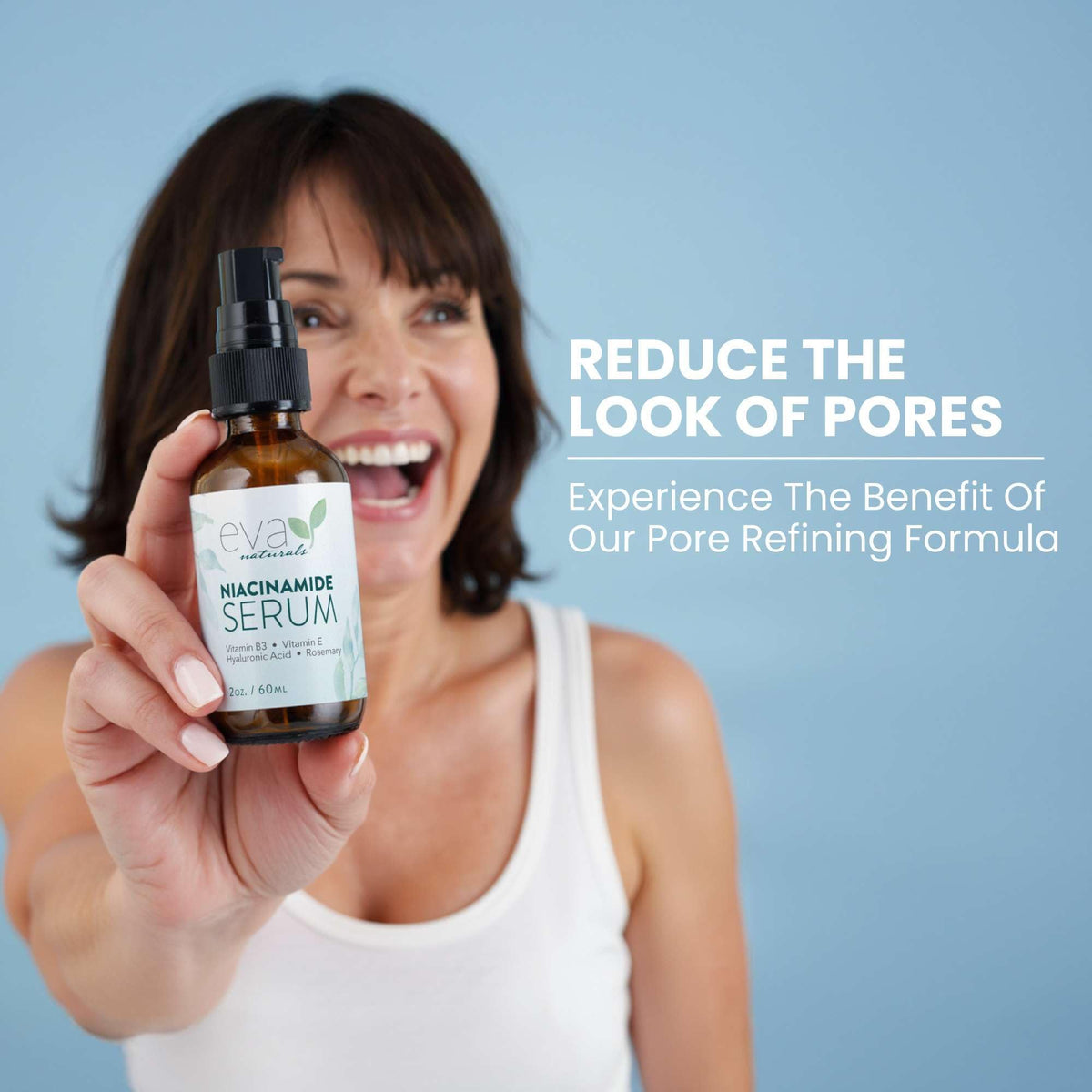 Eva Naturals lifestyle scene on bathroom counter supporting daily routine