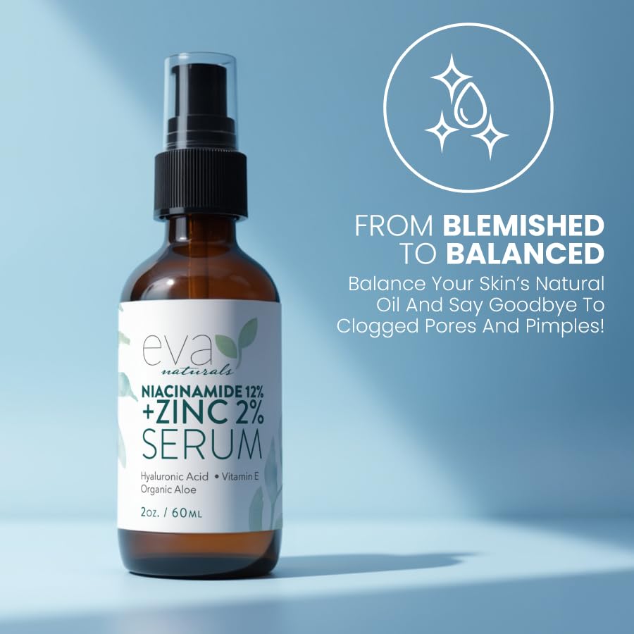 Eva Naturals on bathroom counter in routine illustrating daily use benefits