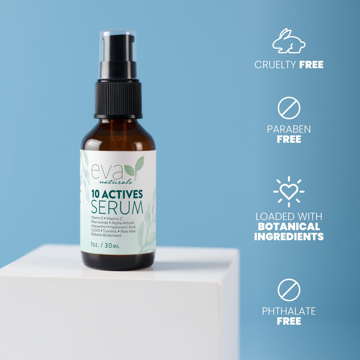 Eva Naturals nighttime routine scene showing calming hydration before sleep