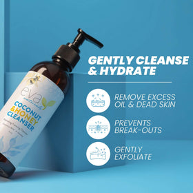 Eva Naturals pump dispensing soft foam texture for gentle cleansing