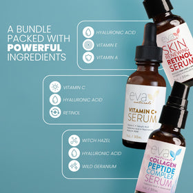 Eva Naturals Retinol serum applied at night reducing texture