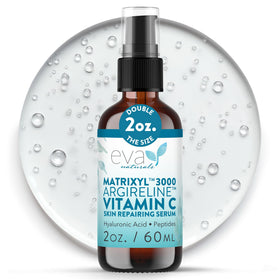 Eva Naturals front bottle showing clean packaging and anti-aging benefits