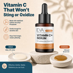 Eva Naturals rosehip and tea tree details showing botanical support