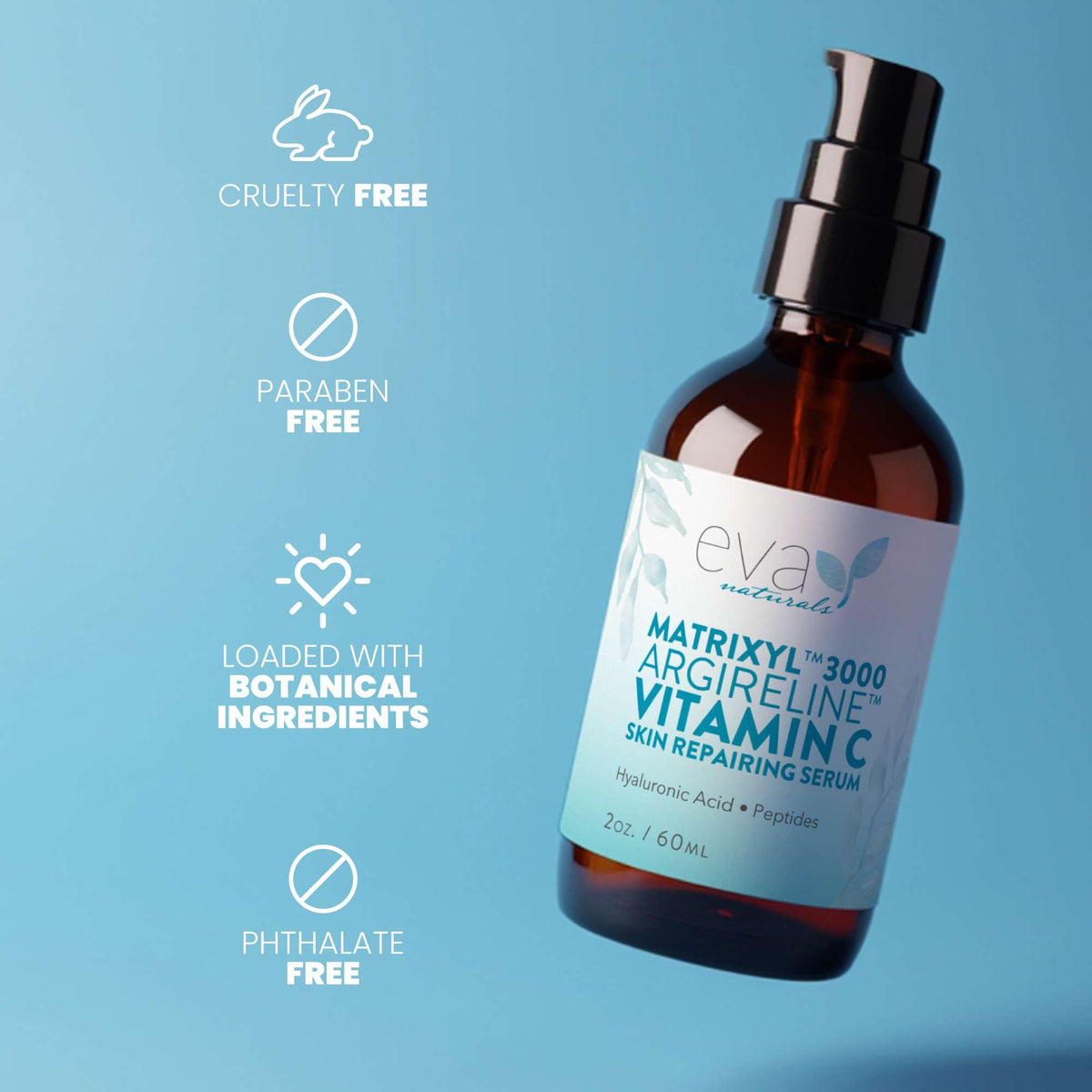 Eva Naturals on bathroom shelf in lifestyle shot promoting daily routine use