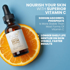 Eva Naturals serum on hand for scale, shows small amount needed and economical use benefit