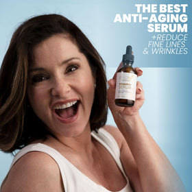 Eva Naturals serum texture on hand demonstrating lightweight hydration feel