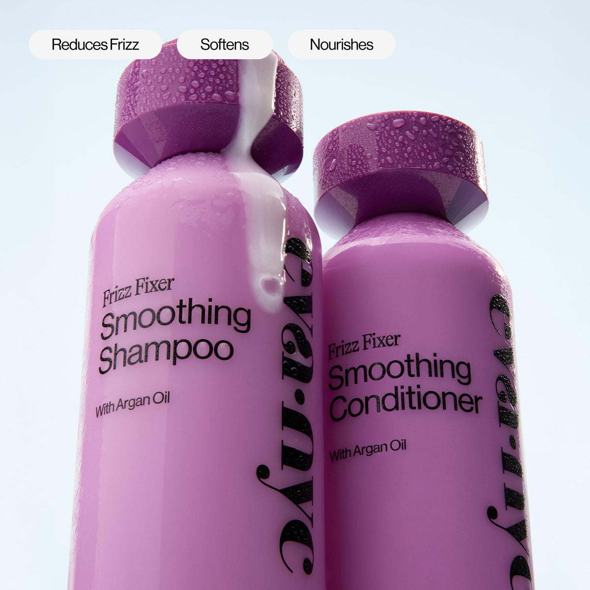EVA·NYC conditioner being applied in hair for smoother, frizz-controlled results
