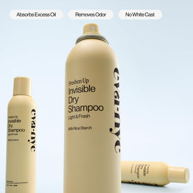 EVA·NYC before and after images showing oily roots transformed to lifted hair