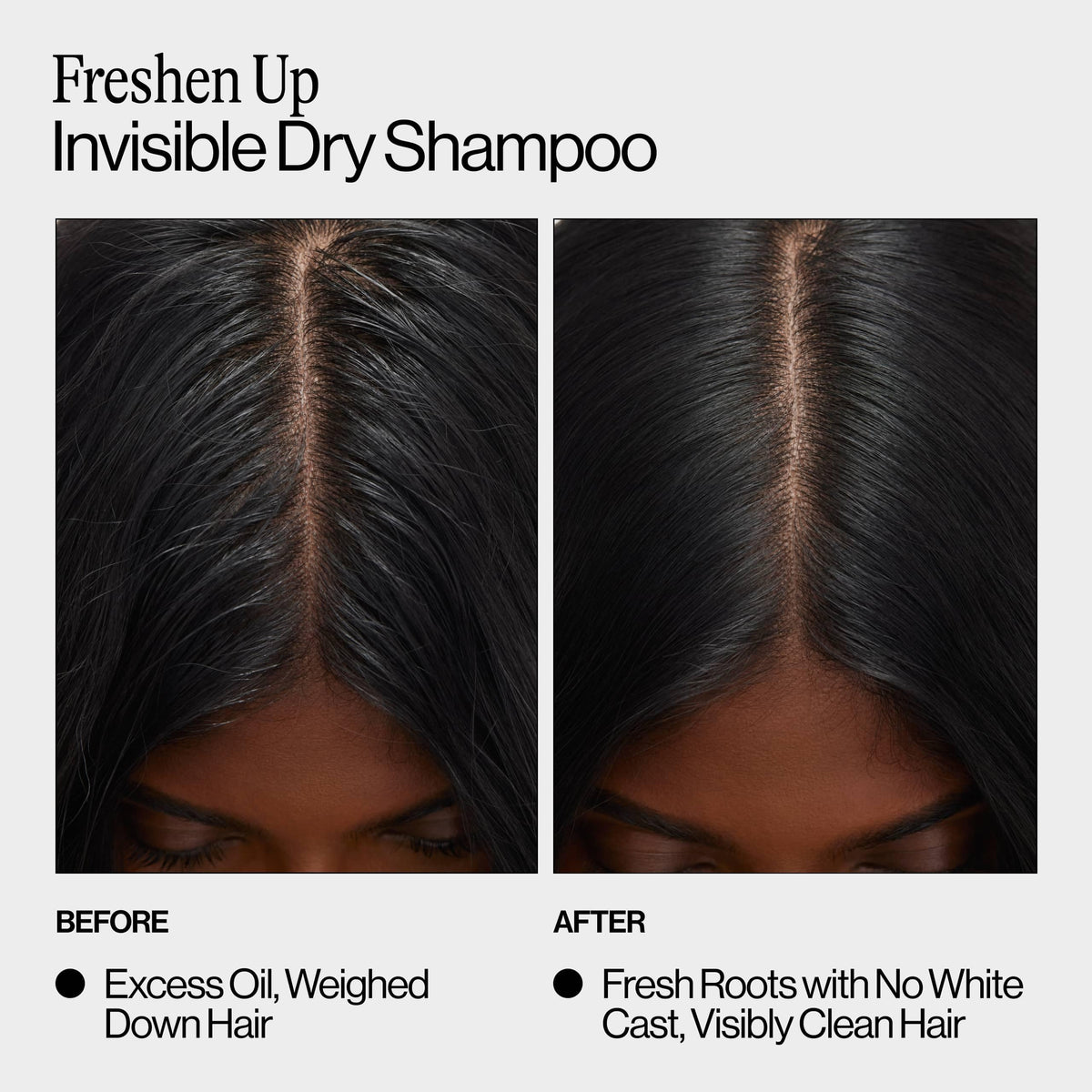 EVA·NYC being applied at roots on model, boosts lift and refreshes hair
