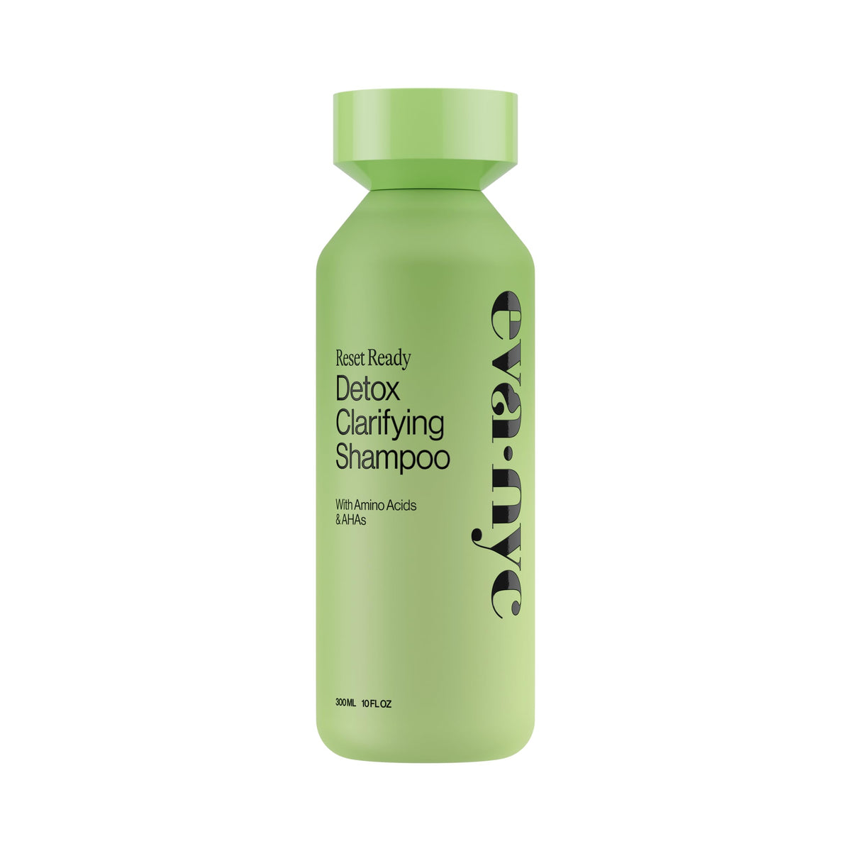 EVA·NYC front bottle of Detox Clarifying Shampoo showing label and size, promotes deep cleanse